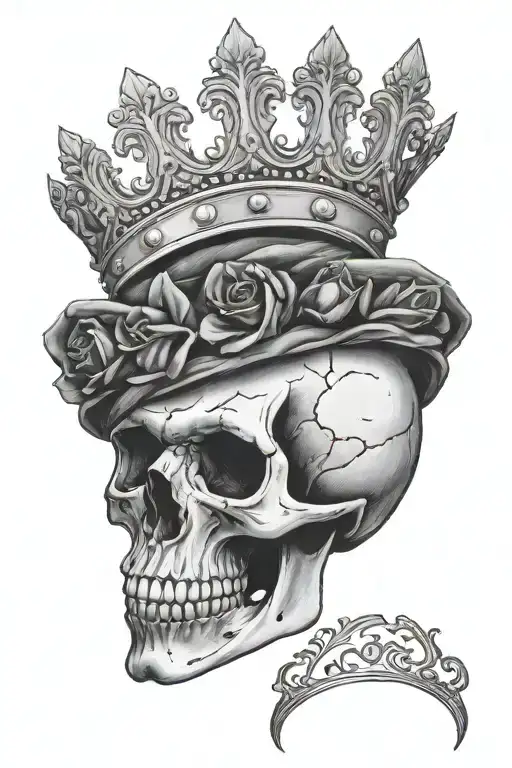 Skull Wearing A Crown