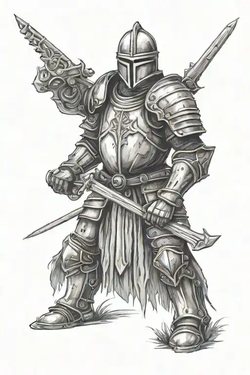 Knight With Military Gear