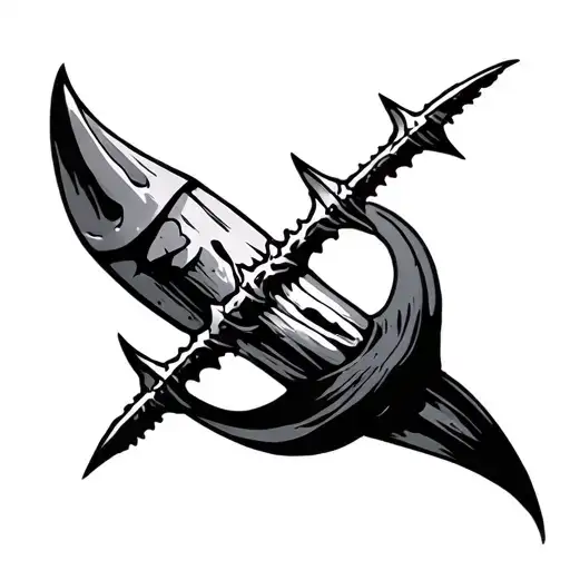 Spear Shark Tooth Blade Cutting