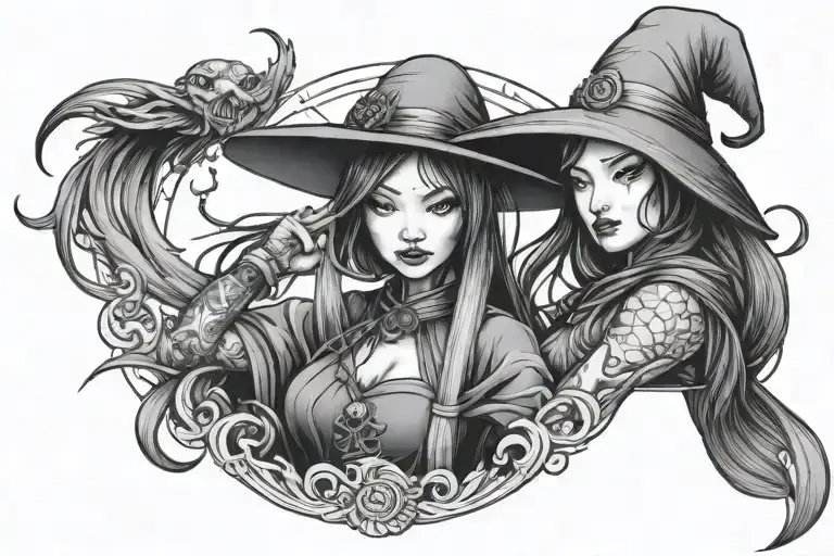 Asian Witch Girl Creepy Smile