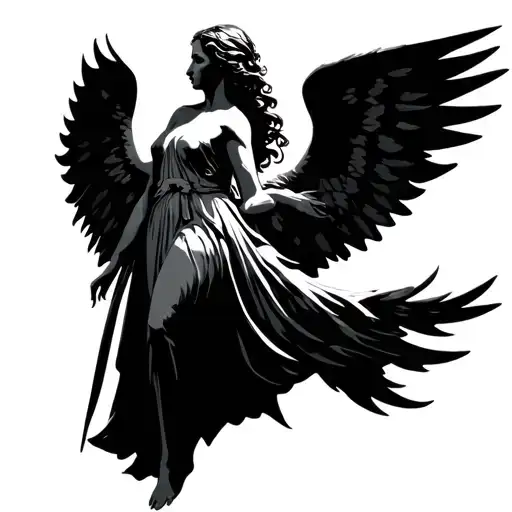 Human Angel Silhouette Standing