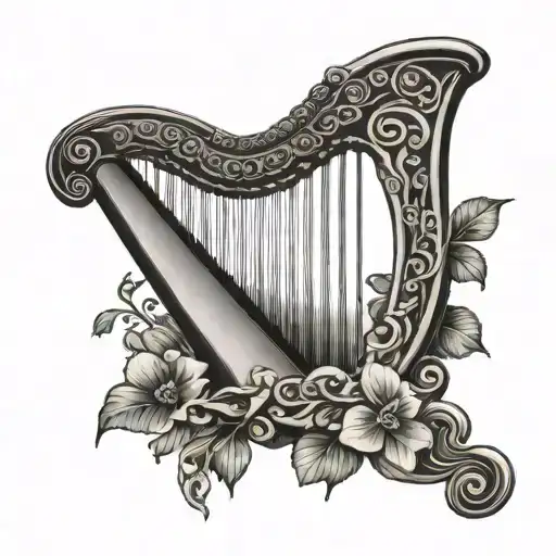 Harp With Shamrock