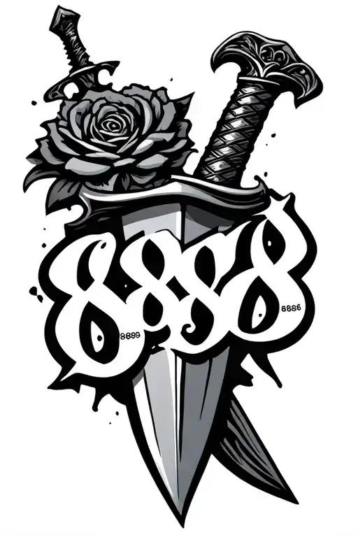 888 Written With A Dagger