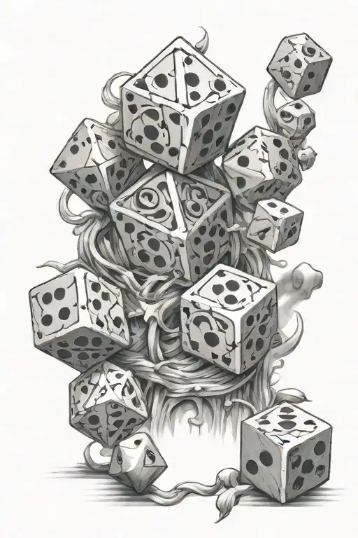 Mepple Dice Fantasy Scene