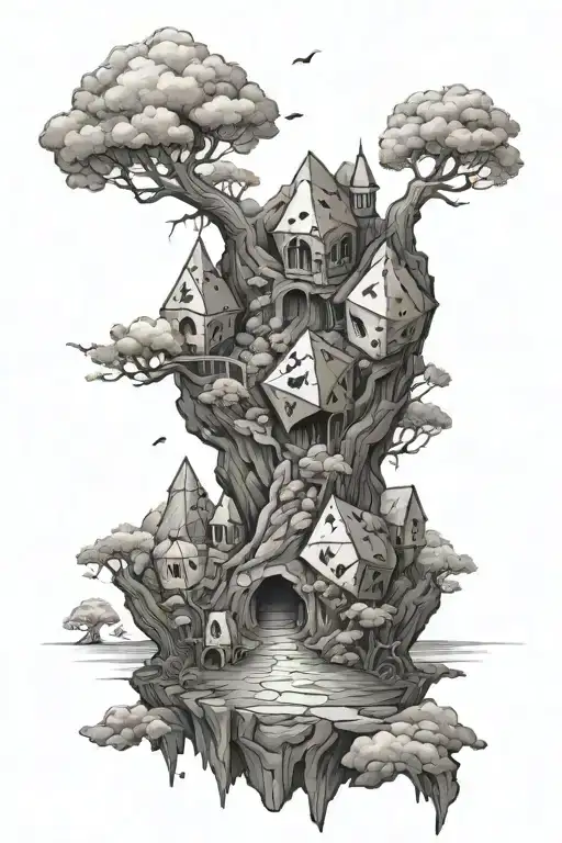 Mepple Dice Fantasy Landscape