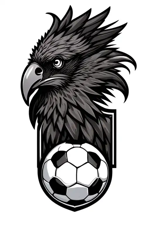 Adler Black And White Soccer Team Logo Transformed