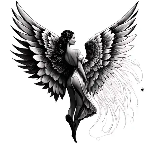 Portrait Of His Wife With A Rare Wing Pattern