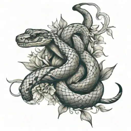 Pices And Snake Wrapped