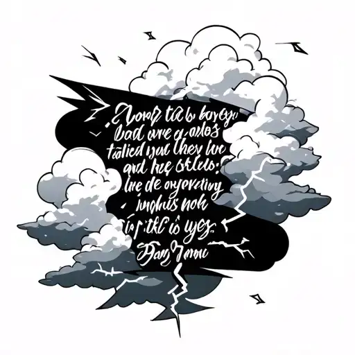 Bible Verse With Cloud Background And Lightning