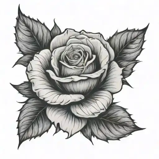 Rose With Bramble Falling On The Arm