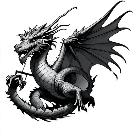 Libra With Dragon Flying