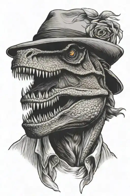 T-rex Dinosaur Wearing Hats