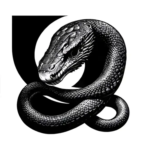 Snakes Mergin Into The Moon