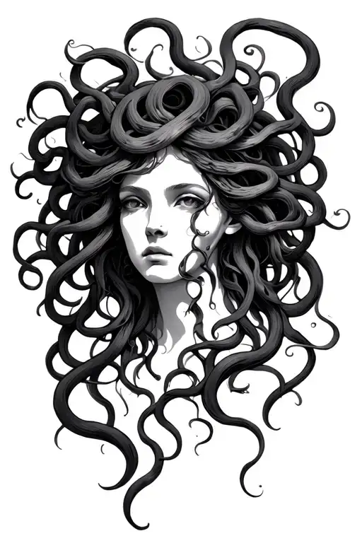 Medusa Background Black