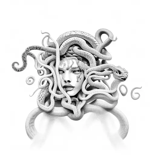 Medusa With Snake Hair