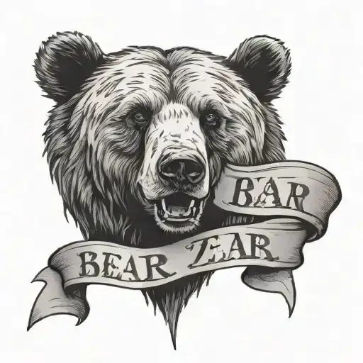 A Banner With Bear Written In It