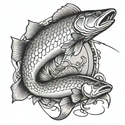 Lettre C In A Fishing Theme