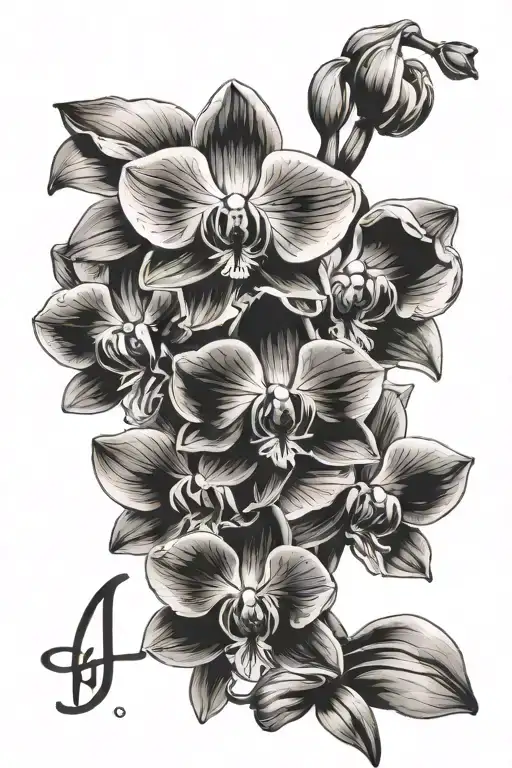 Orchid With Letters A