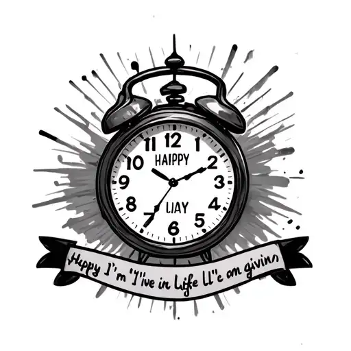 Clock With Happy I'm Livin The Life I'm Givin In It And The Name Lil Tjayy