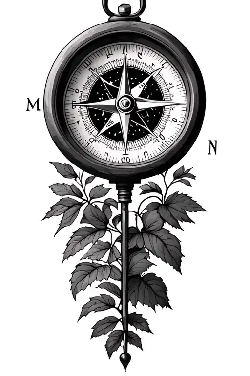 Compass Nature Scene