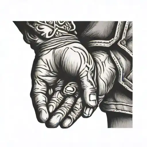 Father And Son Holding Hands