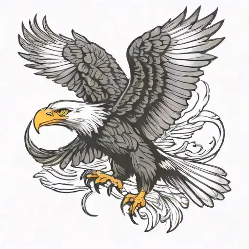 Bald Eagle And Golden Eagle Fighting