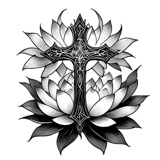 Cross And Lotus