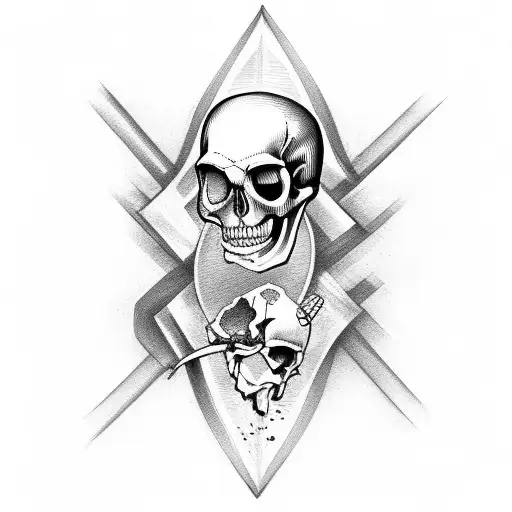 Hourglass With Skull