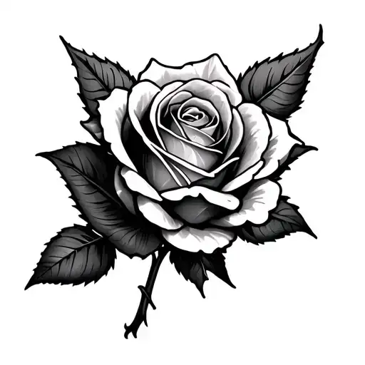 Infinety Rose Tattoo Design