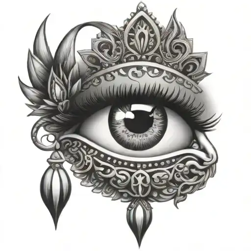 Hungarian Queen Gypsy Eye Of Protection Symbol