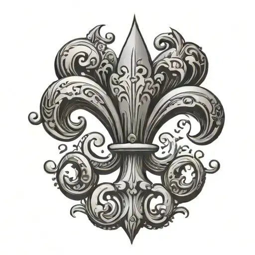Aries Zodiac Sign Fleur De Lis Symbol Incorporated