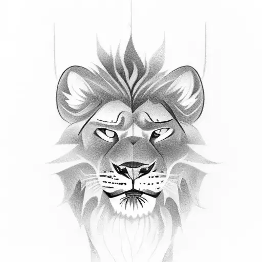 Design A Tattoo Featuring A Roaring Lion Driving A Race Car