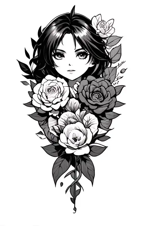 Tattoo Consisting Of Famous Anime Objects