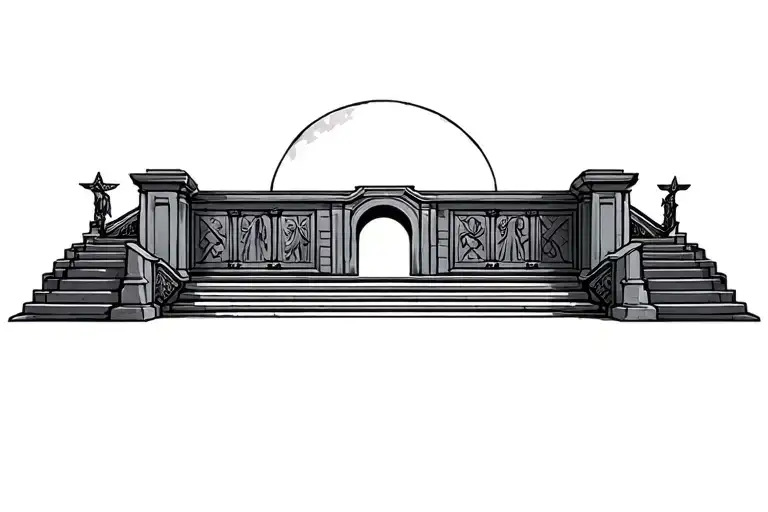 Heaven Gates Open With Stairs