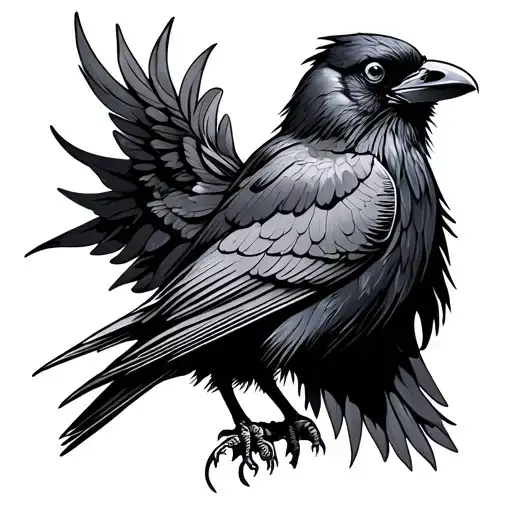A Crow In Slavic Style