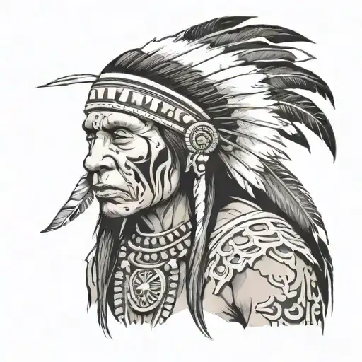 Zombi Face Child American Indian