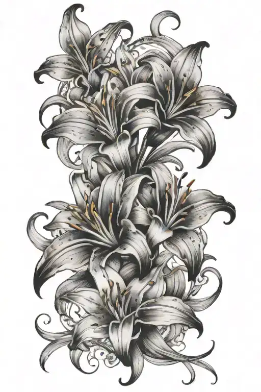 Crescent Moon Lilies Butter Fly