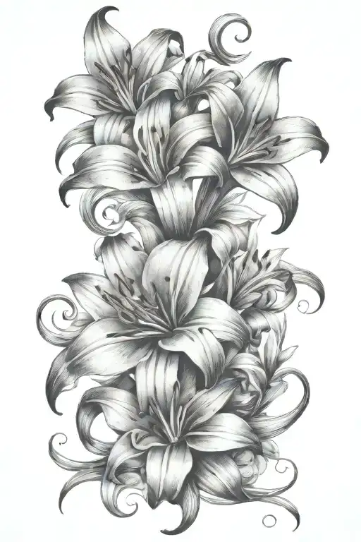 Crescent Moon Lilies Butter Fly