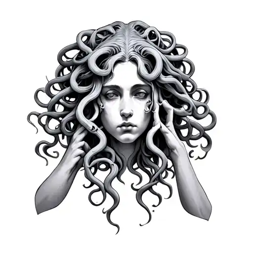 Medusa Holding The Head