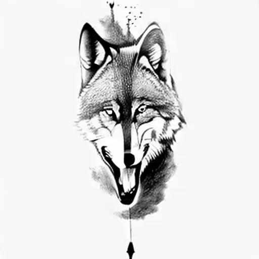 A Tattoo Of A Wolf