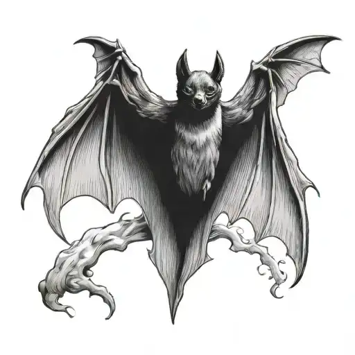 Bat With Spread Wings