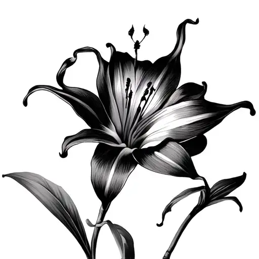 Black Spider Lily
