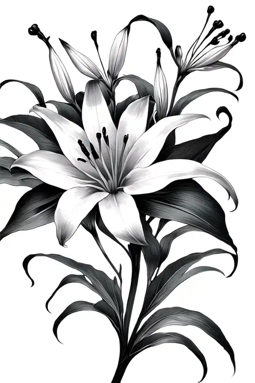 Black Spider Lily Sonder As The Stem