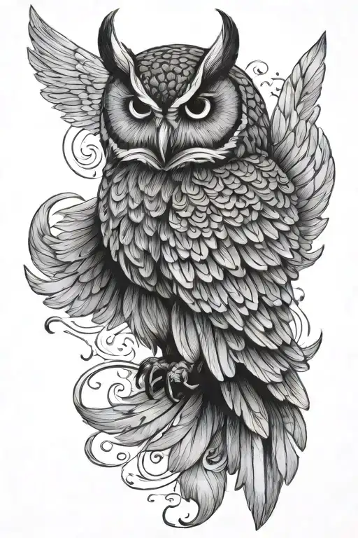 Dark Owl Flying
