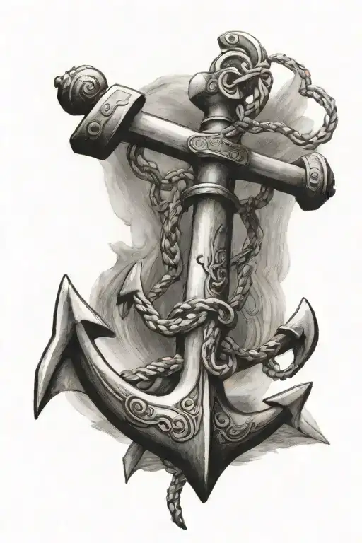 An Anchor With Old Scales Balancing