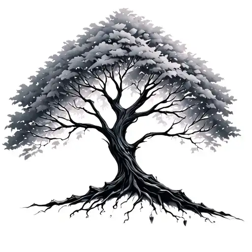 A Small Tree Of Life With A Few Branch Growing