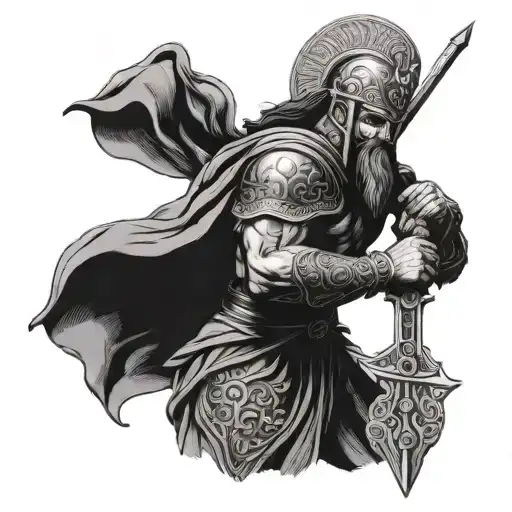 Persian Warrior Wielding A Bandits Godsword