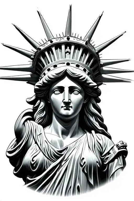 Statue Of Liberty With Crown Thorns
