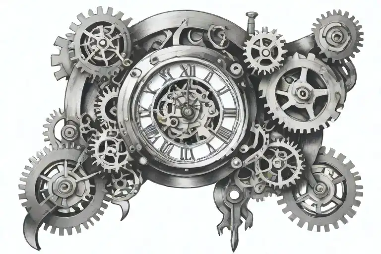 Clock Mechanism Intertwined