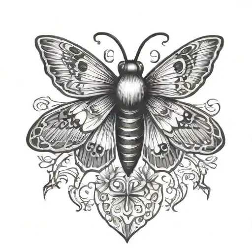 Moth Tattoo Spiritual Symbol